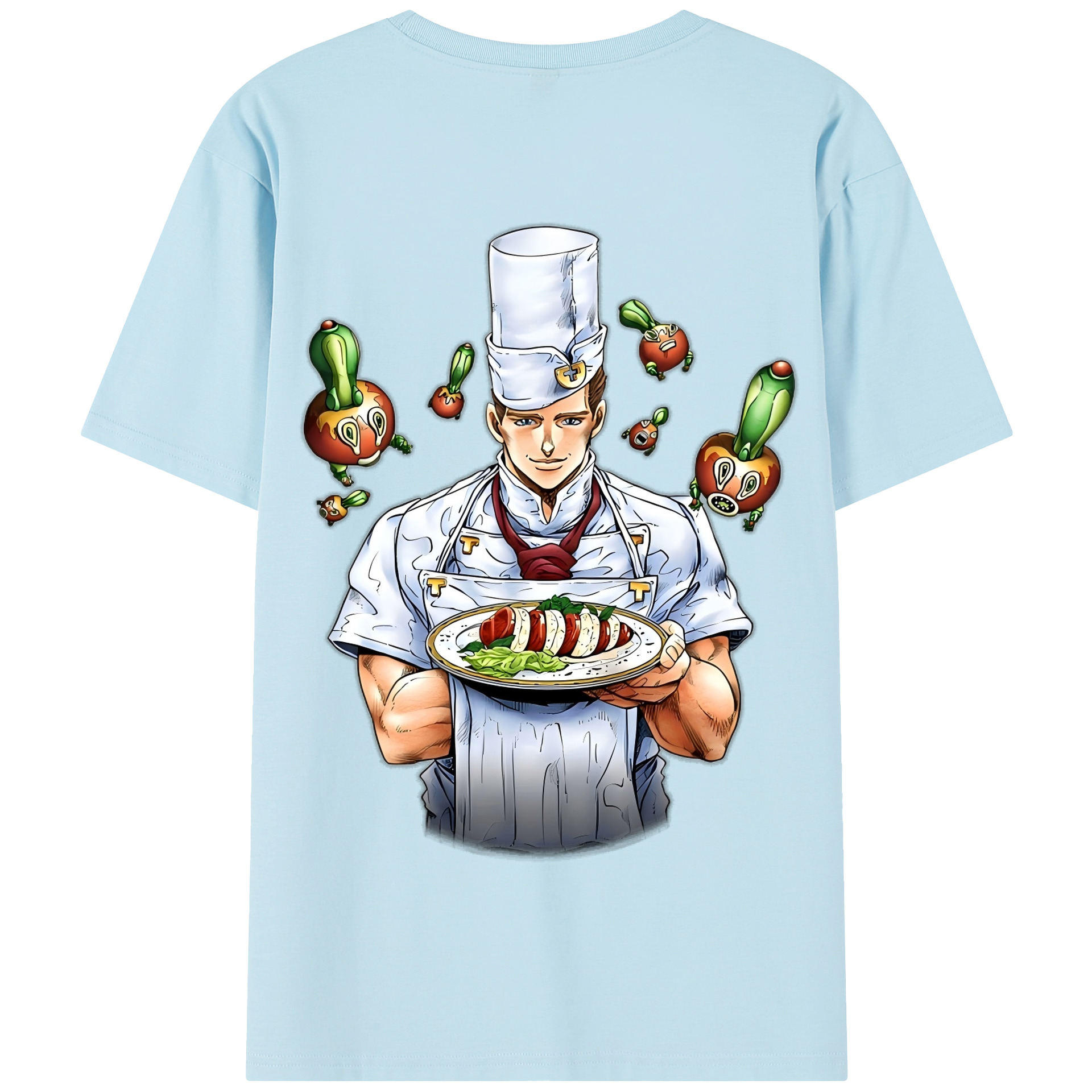 （画像用） ジョジョの奇妙な冒険 Tonio Trussardi JoJo's Bizarre Adventure トニオ?トラッサルディ 綿100％半袖Tシャツ（背面プリント）